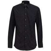 Dolce & Gabbana Black Cotton Dress Shirt